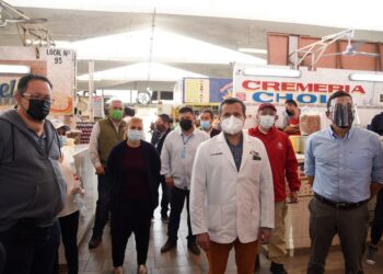 Protocolos sanitarios por Covid-19 son supervisados en Mercado Independencia.