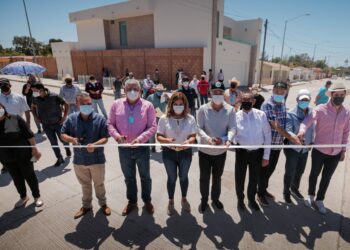 Entregan obras de pavimentación en la sindicatura de Estación Bamoa