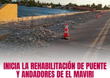 Inicia la rehabilitación de puente y andadores de El Maviri.
